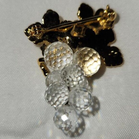 Swarovski crystal grape cluster brooch vintage - Picture 2 of 5